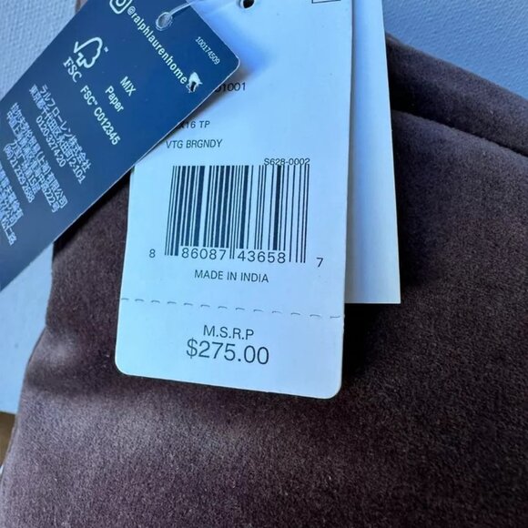 NWT $275 Ralph Lauren Throw Pillow Barkin 12" x 16" EMBELLISHED - Picture 12 of 13